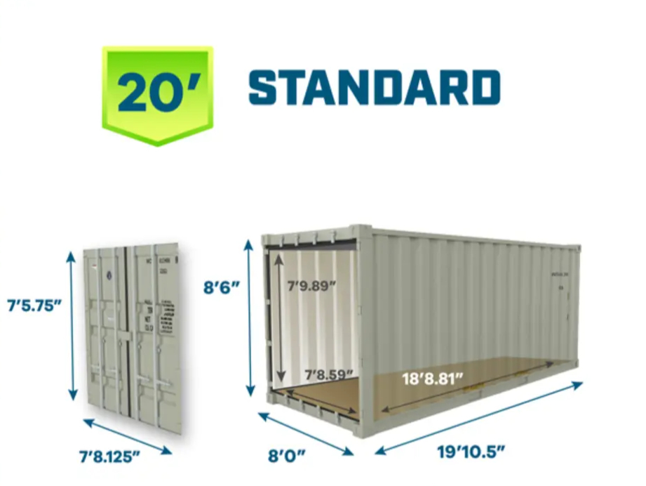 20ft Standard Container Dimensions